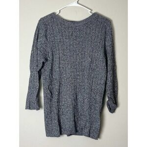 Kim Rogers 1x Sweater Gray Cozy Comfort Minimalist Loungewear Pullover‎ Rib Knit